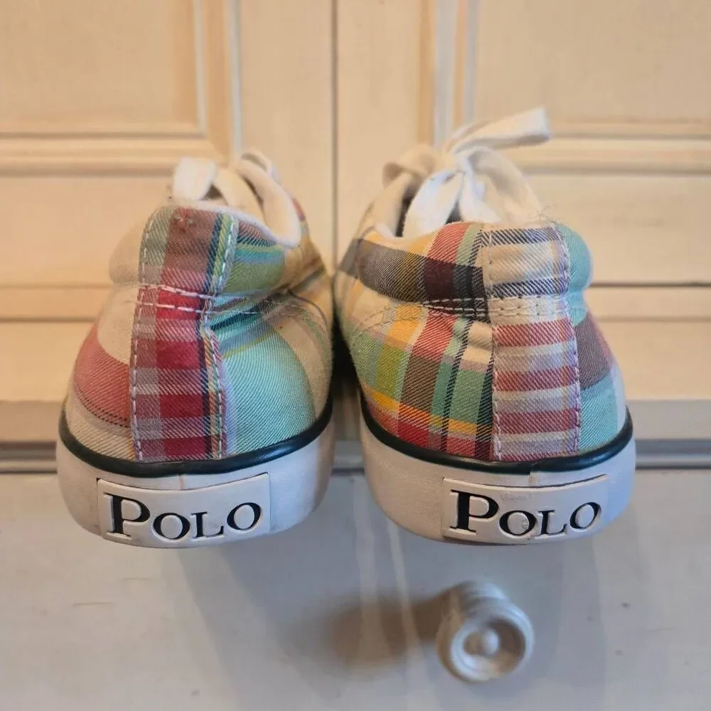 Ralph Lauren Polo Madras Plaid Sneaker Boys size 7